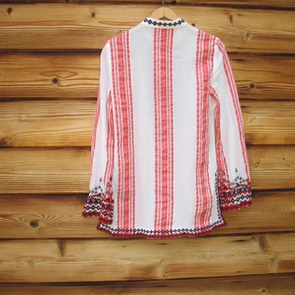 Tory Burch Embroidered Tunic Top - Picture 7 of 10